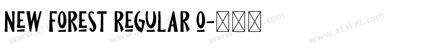 New Forest Regular o字体转换